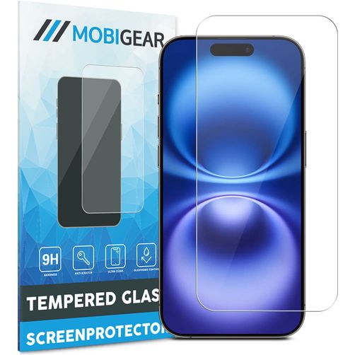 Mobigear iPhone 16 Plus Glazen Screenprotector - Case Friendly