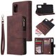 Mobigear Zipper Samsung Galaxy A41 Hoesje Bookcase Portemonnee - Bruin