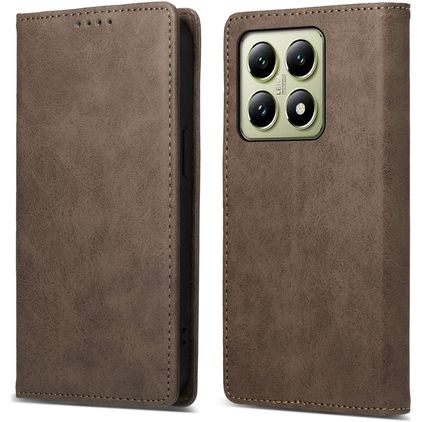 Mobigear Wallet Xiaomi 14T Hoesje Bookcase Portemonnee - Bruin