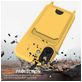 Mobigear Lanyard Card iPhone 16 Plus Siliconen Hoesje met koord en Pasjeshouder - Geel