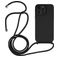 Mobigear Lanyard iPhone 15 Pro Max Siliconen Hoesje met koord - Zwart