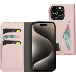 Mobiparts Classic Wallet iPhone 15 Pro Hoesje Bookcase Portemonnee - Roze