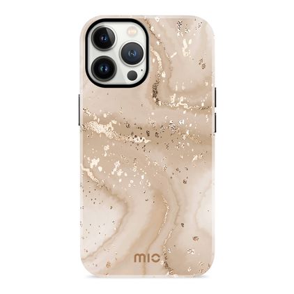 MIO iPhone 13 Pro MagSafe Hoesje Hardcase Backcover - Gold Marble