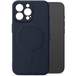 My Style Protective Flex iPhone 15 Pro MagSafe Hoesje Flexibel TPU Backcover - Marineblauw