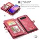 Caseme 008 Samsung Galaxy S10 Plus Hoesje Uitneembare 2in1 Bookcase Portemonnee - Rood