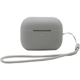 Mobigear Lanyard Apple AirPods Pro 2 Hoesje Flexibel Siliconen - Grijs