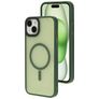 Mobiparts Hardcover iPhone 15 Plus MagSafe Hoesje Hardcase Backcover - Satin Green
