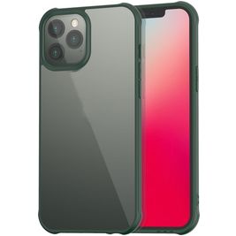 Mobigear Crystal iPhone 12 Pro Max Hoesje Hardcase Backcover - Transparant / Groen
