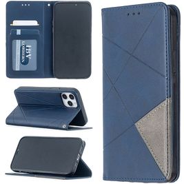 Mobigear Rhombus Slim iPhone 12 Pro Hoesje Bookcase - Blauw