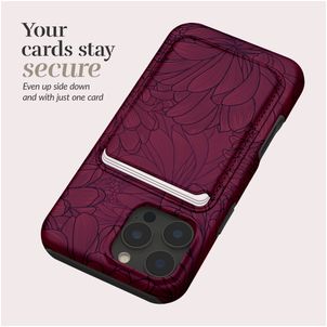 MIO Pasjeshouder - 3 Pasjes - MagSafe Compatible - Berry Blooms