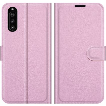 Mobigear Classic Sony Xperia 10 III Hoesje Bookcase Portemonnee - Roze