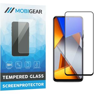 Mobigear Premium POCO M4 Pro 4G Glazen Screenprotector - Case Friendly - Zwart