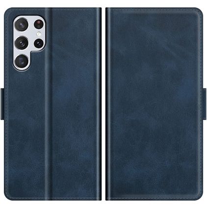 Mobigear Slim Magnet Samsung Galaxy S22 Ultra Hoesje Bookcase Portemonnee - Blauw