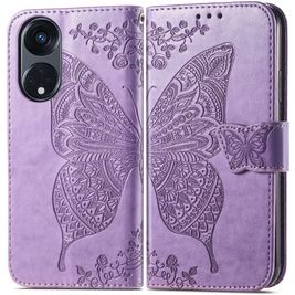 Mobigear Butterfly OPPO Reno 8T 5G Hoesje Bookcase Portemonnee - Paars