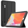 Mobigear Tri-Fold Folio iPad 9 (2021) Hoes Hard Kunststof,TPU Bookcase + Stylus Houder - Zwart