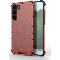 Mobigear Honeycomb Samsung Galaxy S23 Plus Hoesje Hardcase Backcover Shockproof - Rood