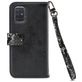 Mobilize Gelly Zipper Samsung Galaxy A71 Hoesje Uitneembare 2in1 Clutch - Zwart