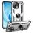 Mobigear Armor Ring Xiaomi Mi 11 Lite Hoesje Hardcase Backcover Shockproof met Ringhouder - Zilver