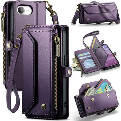 CaseMe C36 iPhone 17e Hoesje Bookcase Portemonnee - Paars