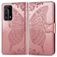 Mobigear Wallet Book Case Butterfly Rose Gold for Huawei P40 Pro