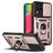 Mobigear Armor Ring Cam Slide Samsung Galaxy M53 Hoesje Hardcase Backcover Shockproof met Ringhouder - Roségoud