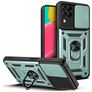 Mobigear Armor Ring Cam Slide Samsung Galaxy M53 Hoesje Hardcase Backcover Shockproof met Ringhouder - Groen