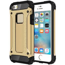 Mobigear Outdoor iPhone SE (2016) Hoesje Hardcase Backcover Shockproof - Goud