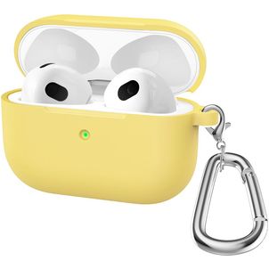 Mobigear Classic Apple AirPods 3 Hoesje Flexibel Siliconen - Geel