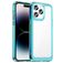 Mobigear Crystal iPhone 14 Pro Hoesje Hardcase Backcover - Transparant / Turquoise