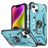 Mobigear Armor Ring iPhone 14 Plus Hoesje Hardcase Backcover Shockproof met Ringhouder - Blauw