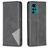 Mobigear Rhombus Slim Motorola Moto G22 Hoesje Bookcase - Zwart