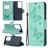 Mobigear Butterfly Samsung Galaxy S21 Ultra Hoesje Bookcase Portemonnee - Turquoise