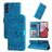 Mobigear Sunflower Samsung Galaxy A14 Hoesje Bookcase Portemonnee - Blauw