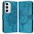Mobigear Butterfly Samsung Galaxy S24 FE Hoesje Bookcase Portemonnee - Blauw