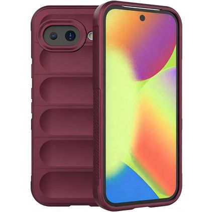 Mobigear Bumpy Google Pixel 10a Hoesje Flexibel TPU Backcover - Wine Red