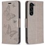 Mobigear Butterfly Samsung Galaxy S24 Plus Hoesje Bookcase Portemonnee - Grijs