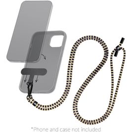 Mobilize Lanyard Universeel Telefoonkoord Verstelbaar - Bruin / Blauw