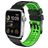 Mobigear Aero Armor Siliconen Apple Watch Bandje Gespsluiting - 42/41/40/38 mm - Zwart / Groen