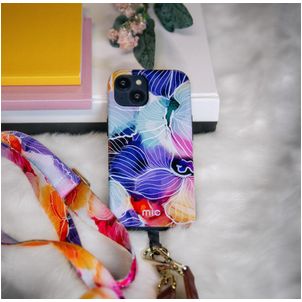 MIO Lanyard Universeel Telefoonkoord Verstelbaar - Flowers