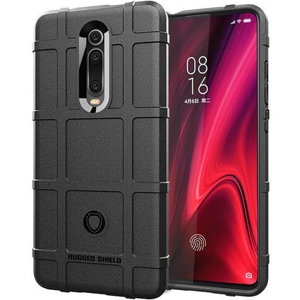 Mobigear Rugged Shield Xiaomi Mi 9T Pro Hoesje Flexibel TPU Backcover Shockproof - Zwart