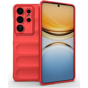 Mobigear Bumpy Samsung Galaxy S26 Ultra Hoesje Flexibel TPU Backcover - Rood