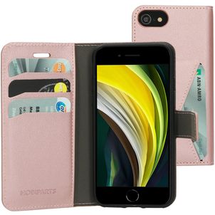 Mobiparts Classic Wallet iPhone SE (2020) Hoesje Bookcase Portemonnee - Roze