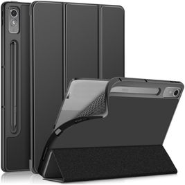 Mobigear Tri-Fold Gel Lenovo Tab P12 Hoes TPU,Kunstleer Bookcase - Zwart