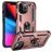 Mobigear Armor Ring iPhone 14 Pro Hoesje Hardcase Backcover Shockproof met Ringhouder - Roségoud
