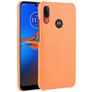 Mobigear Croco Motorola Moto E6 Plus Hoesje Backcover - Oranje