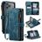 CaseMe C30 iPhone 17 Pro Hoesje Bookcase Portemonnee - Blauw