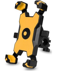 Mobigear PushHold Telefoonhouder Fiets Fietsstuur Bevestiging Klem Universeel - Geel