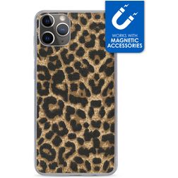 My Style Magneta iPhone 11 Pro Hoesje Flexibel TPU Backcover - Leopard