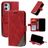Mobigear Rhombus iPhone 12 Mini Hoesje Bookcase Portemonnee - Rood