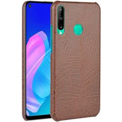 Mobigear Croco Huawei P40 Lite E Hoesje Hardcase Backcover - Bruin